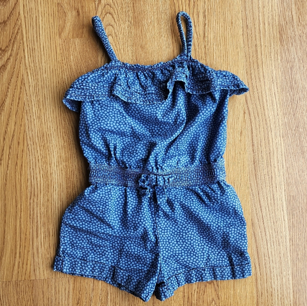 Genuine Kids From OshKosh B'gosh Blue Polka Dot Romper